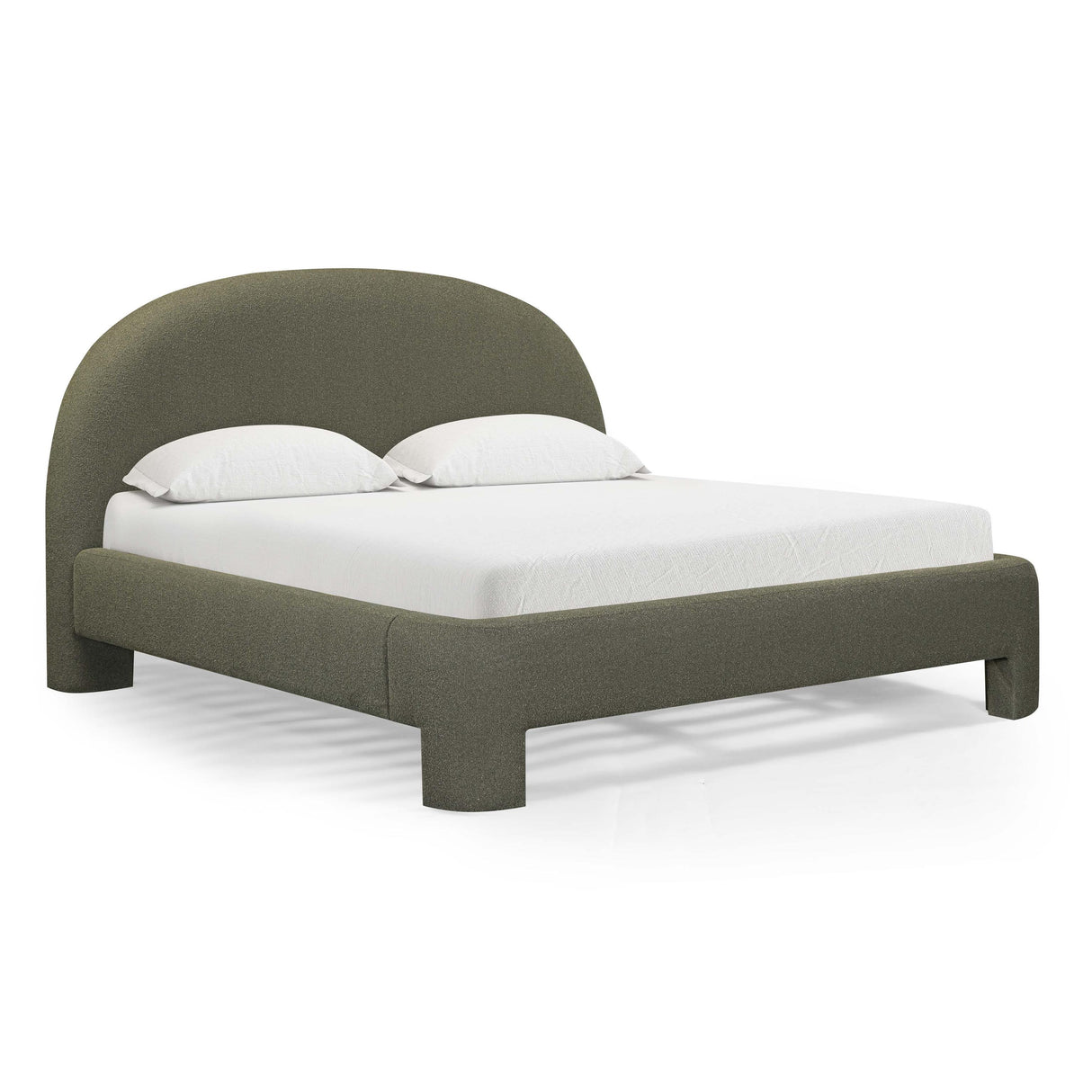 TOV Orphea Kale Green Boucle King Bed
