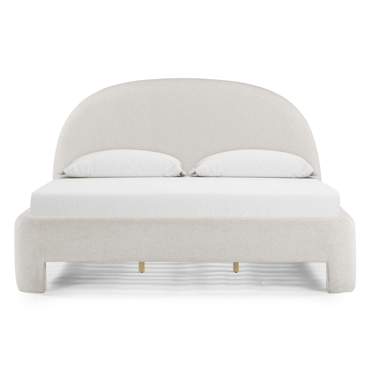 TOV Orphea Sugar Off-White Boucle King Bed