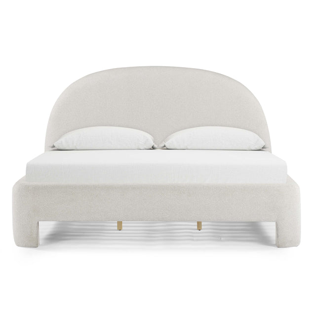 TOV Orphea Sugar Off-White Boucle King Bed