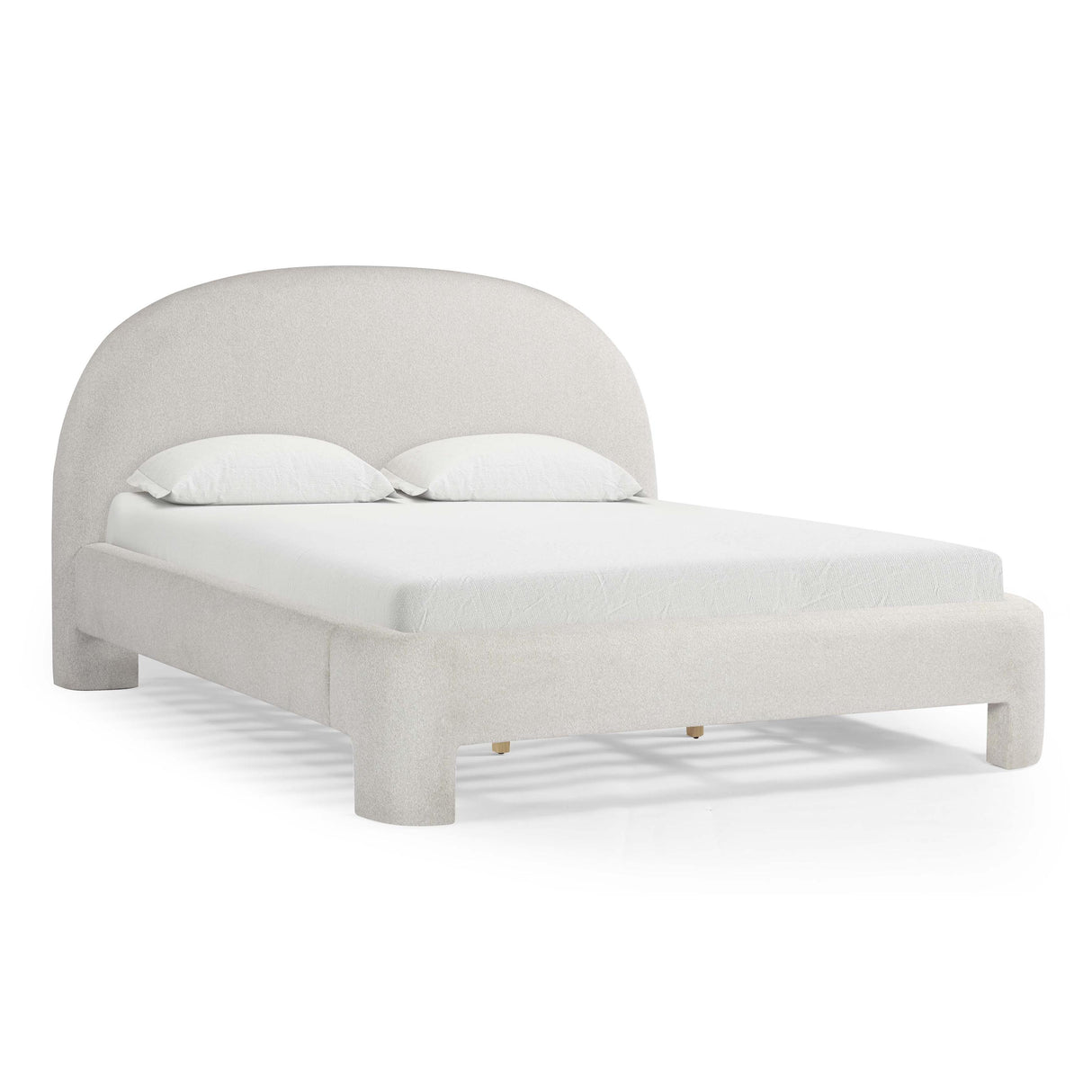 TOV Orphea Sugar Off-White Boucle King Bed