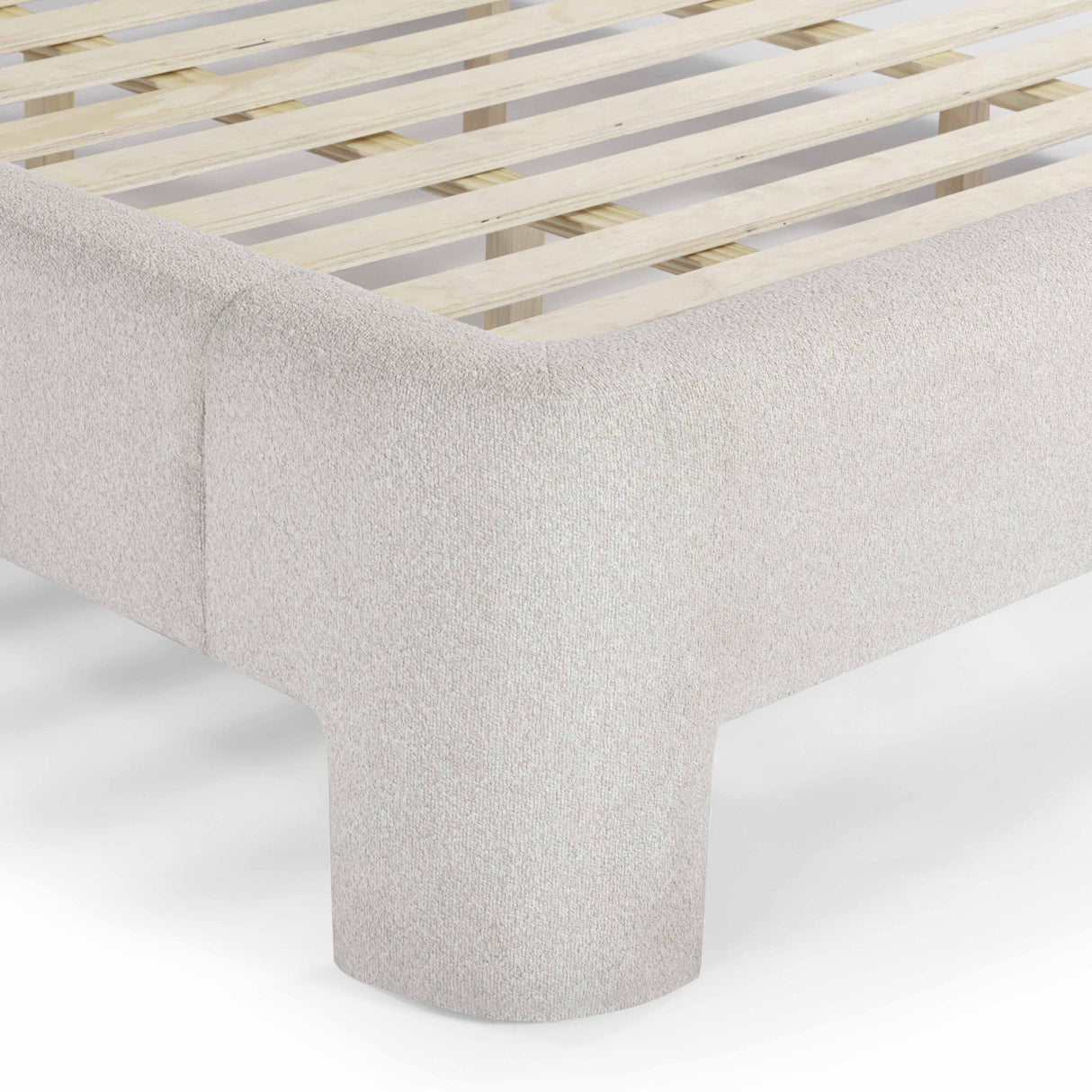 TOV Orphea Sugar Off-White Boucle King Bed