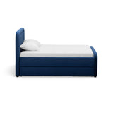 TOV Briella Navy Blue Velvet Trundle Bed