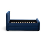 TOV Briella Navy Blue Velvet Trundle Bed