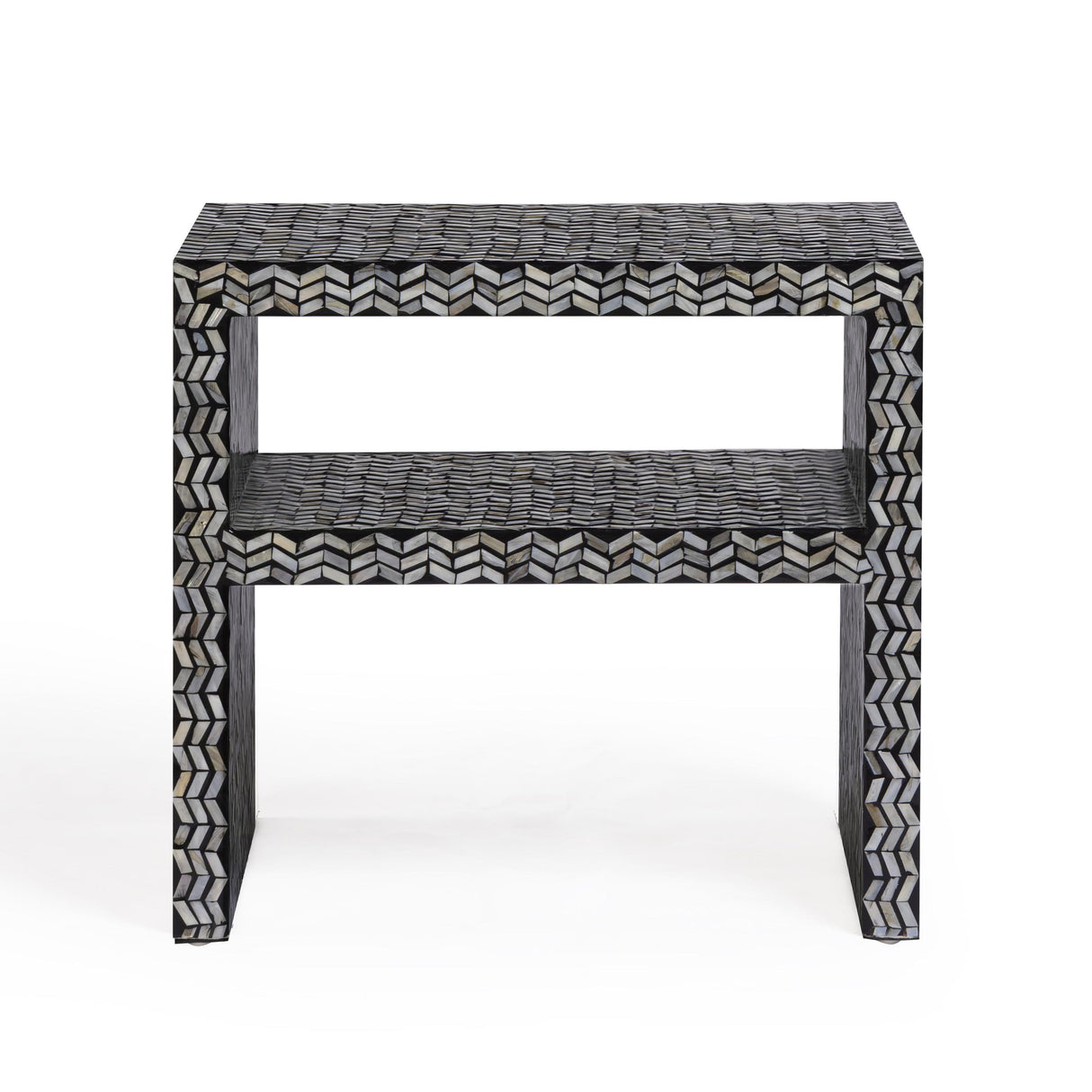 TOV Derry Black Mother of Pearl Nightstand
