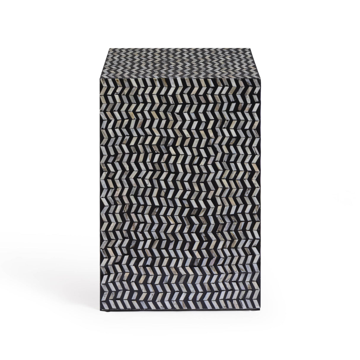 TOV Derry Black Mother of Pearl Nightstand