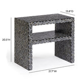 TOV Derry Black Mother of Pearl Nightstand