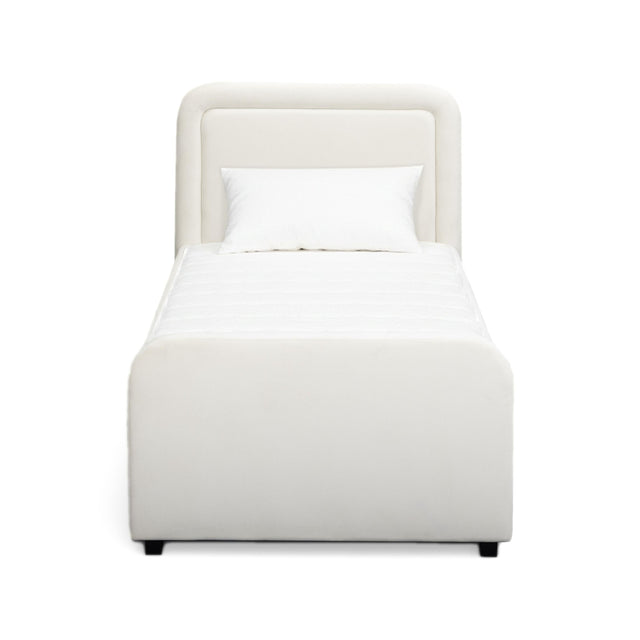 TOV Briella Cream Velvet Trundle Bed