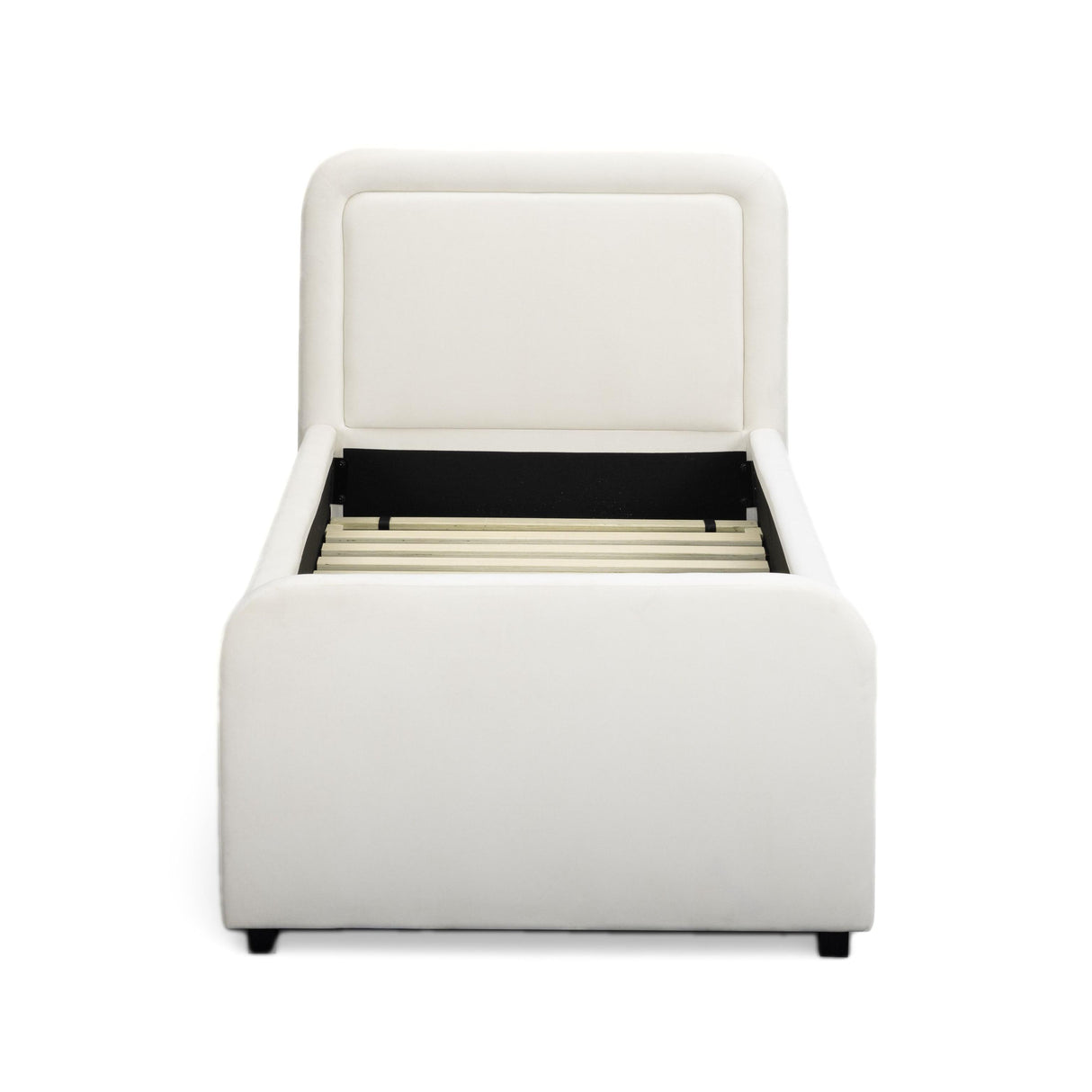 TOV Briella Cream Velvet Trundle Bed