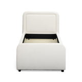 TOV Briella Cream Velvet Trundle Bed