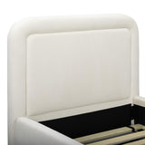 TOV Briella Cream Velvet Trundle Bed