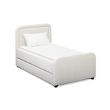 TOV Briella Cream Velvet Trundle Bed