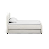 TOV Briella Cream Velvet Trundle Bed