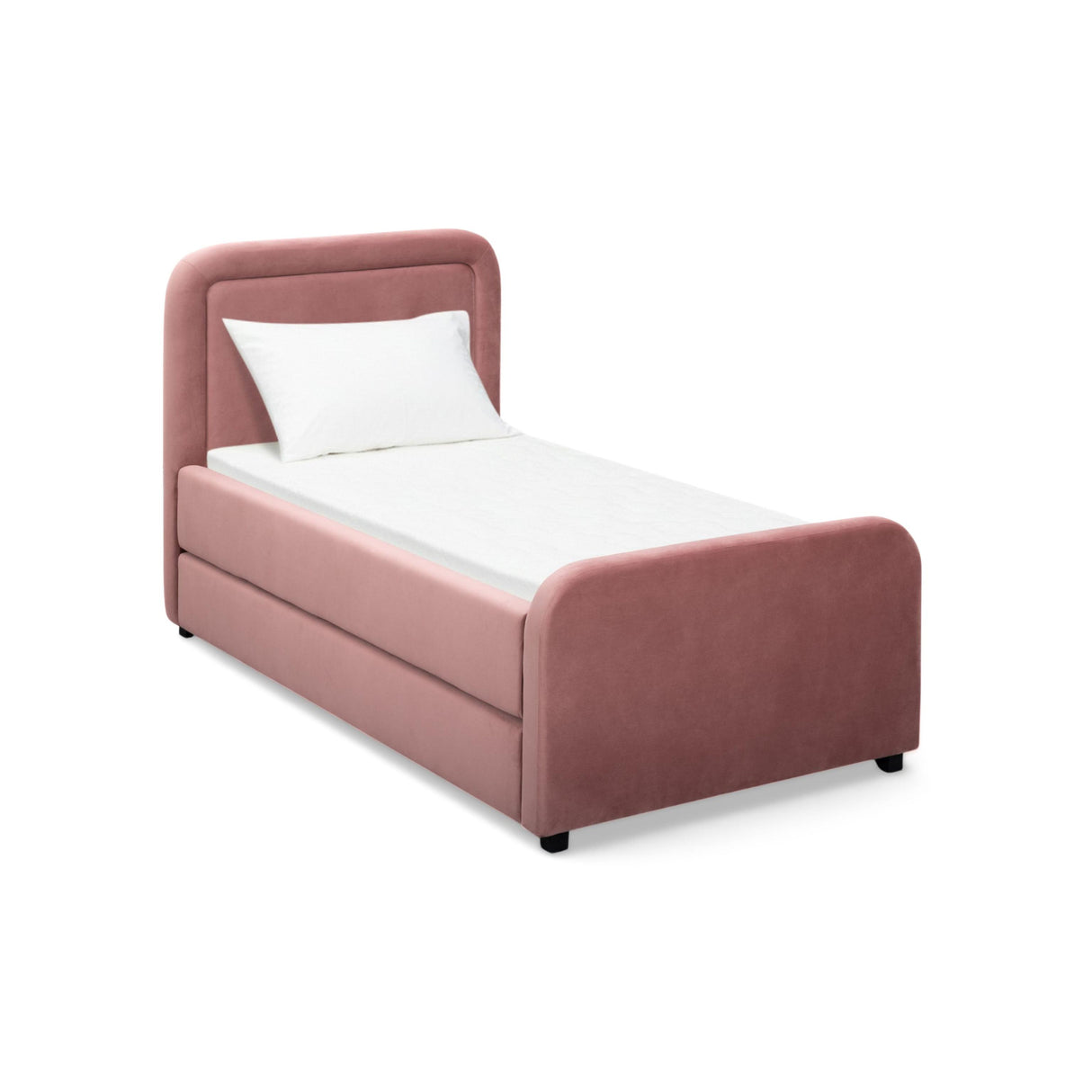 TOV Briella Salmon Velvet Trundle Bed