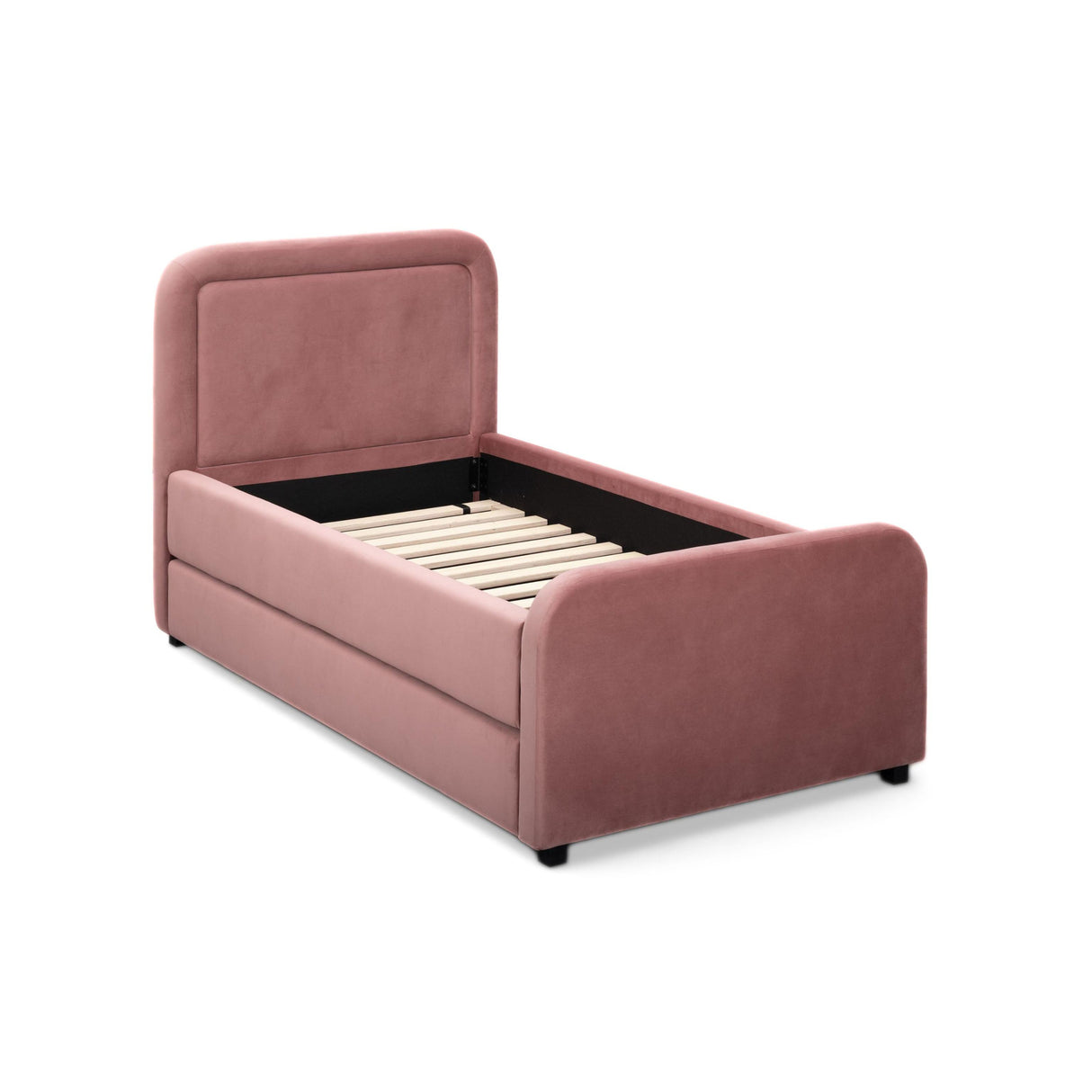 TOV Briella Salmon Velvet Trundle Bed