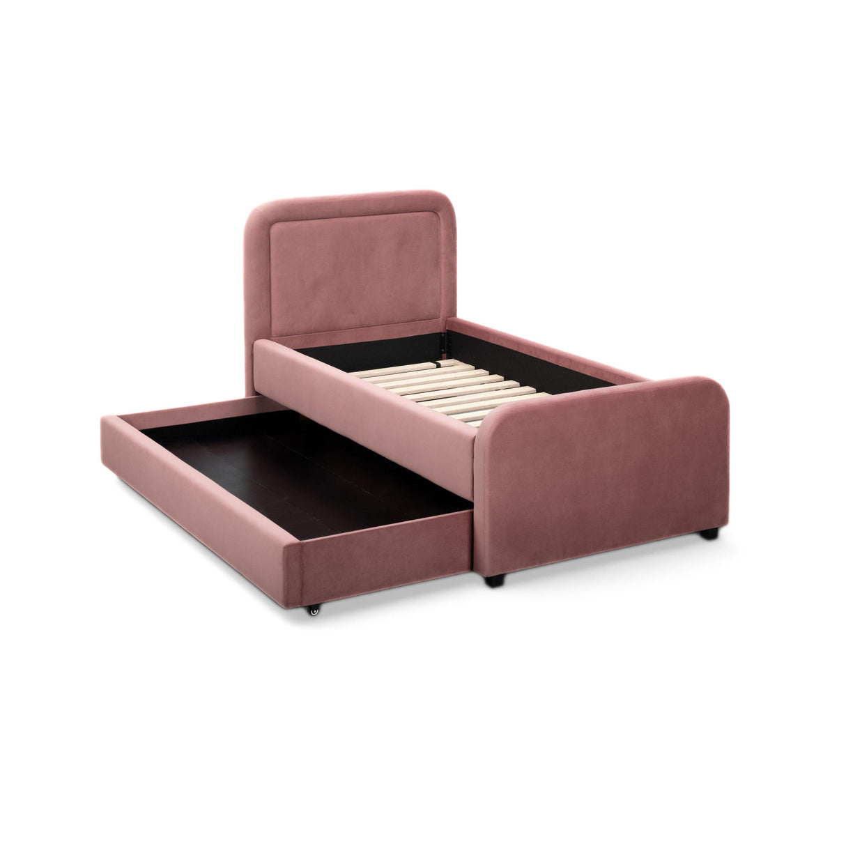 TOV Briella Salmon Velvet Trundle Bed