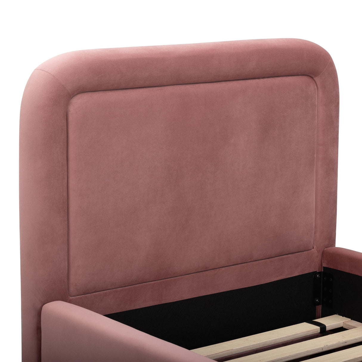 TOV Briella Salmon Velvet Trundle Bed