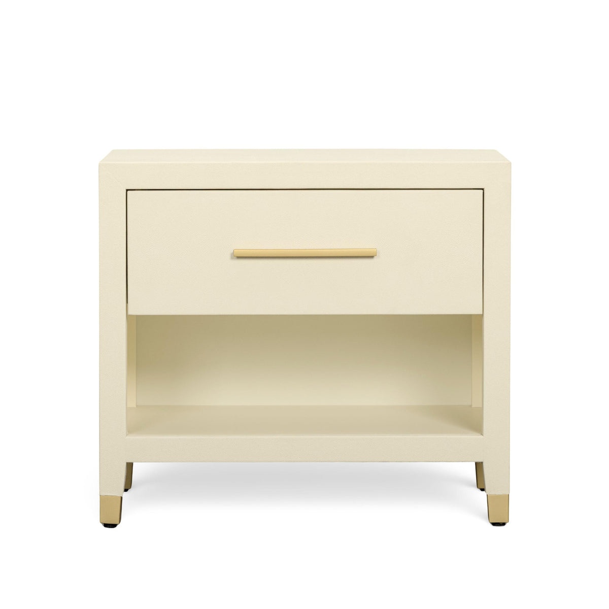 TOV Dani Cream Shagreen Nightstand