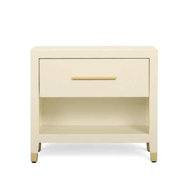 TOV Dani Cream Shagreen Nightstand