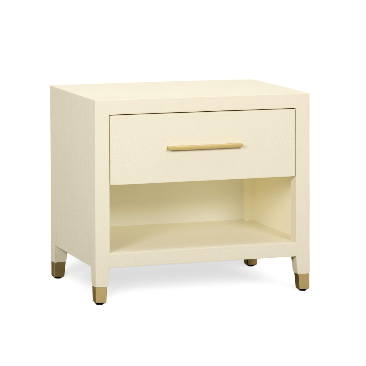 TOV Dani Cream Shagreen Nightstand