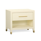 TOV Dani Cream Shagreen Nightstand