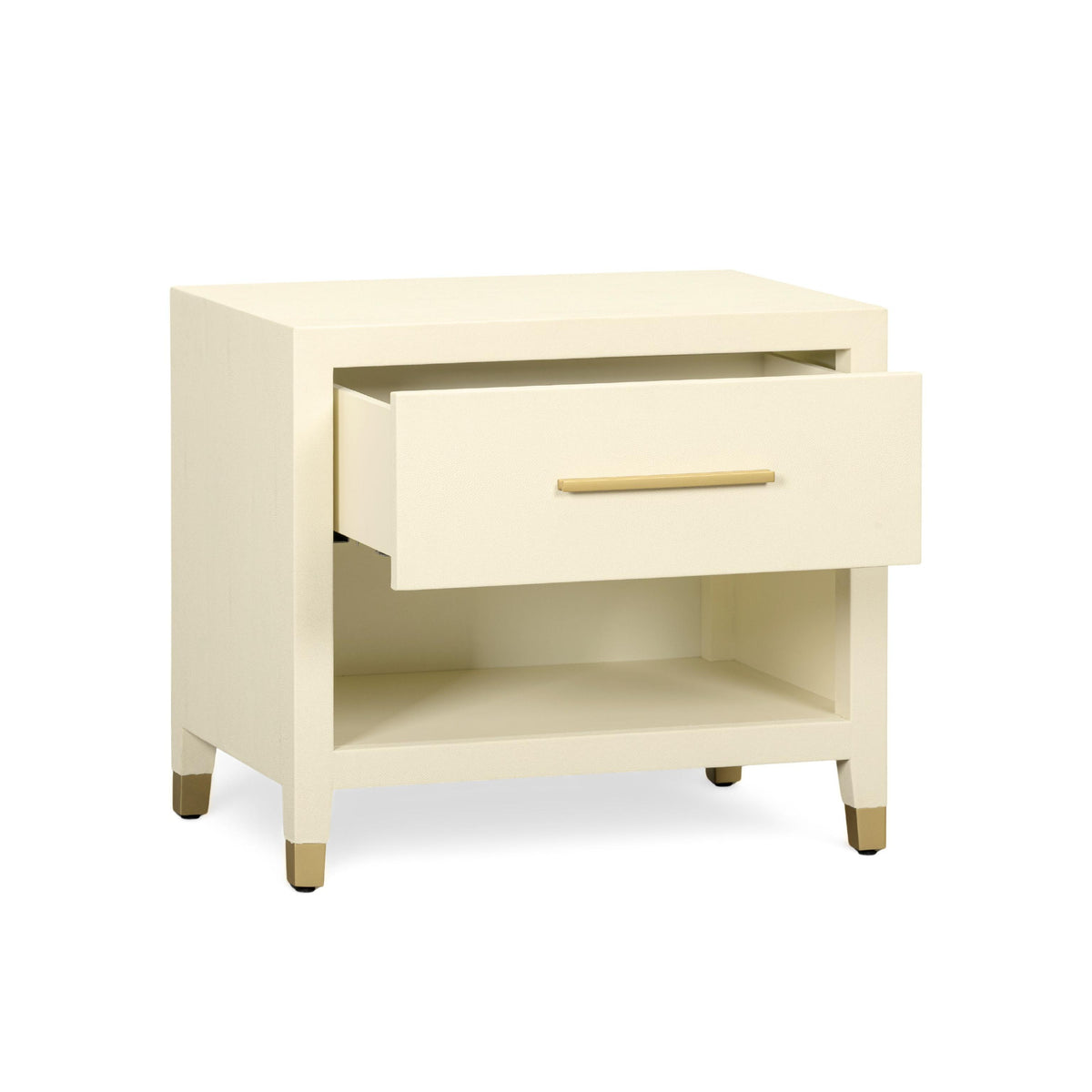 TOV Dani Cream Shagreen Nightstand