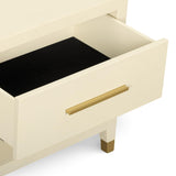 TOV Dani Cream Shagreen Nightstand