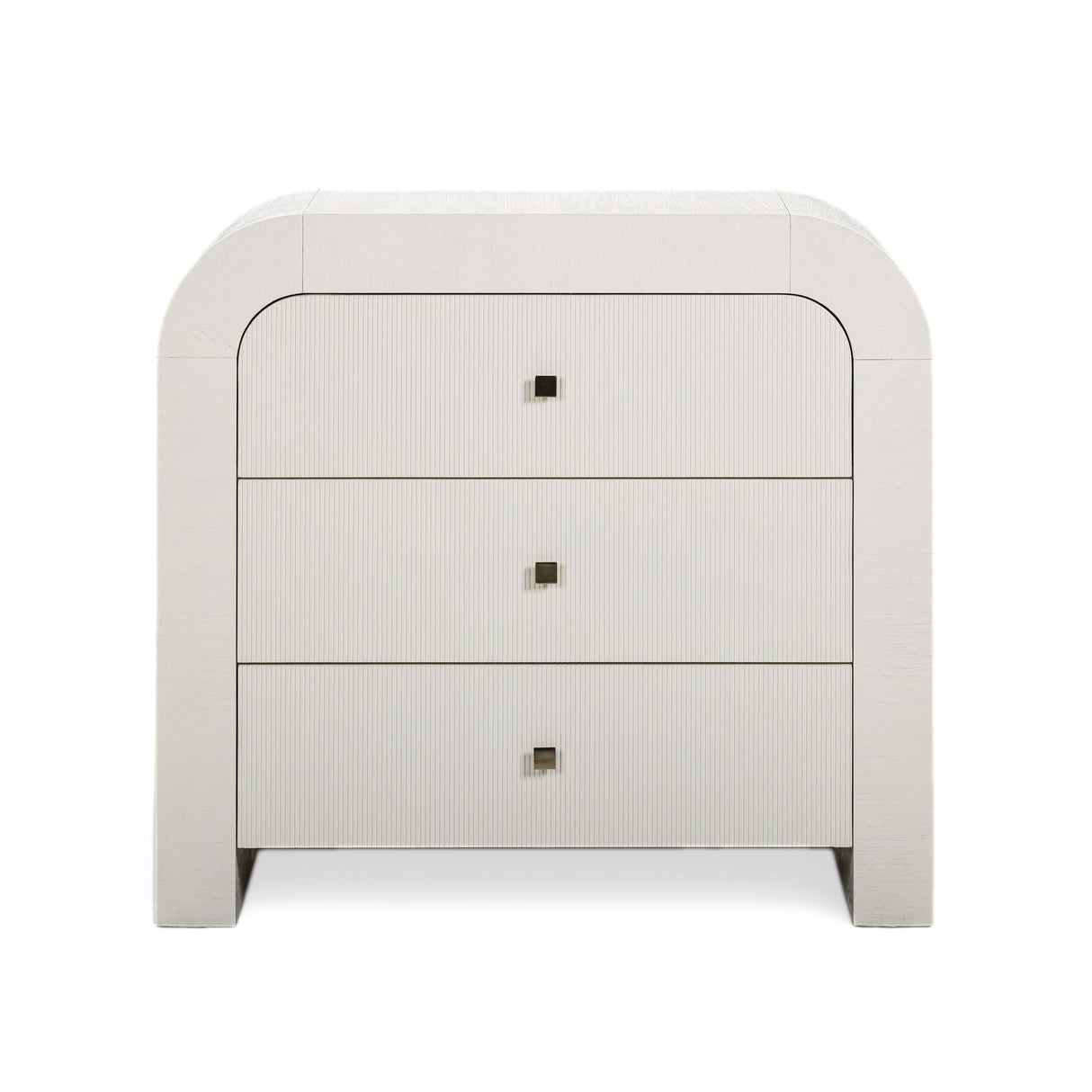 TOV Hump White Arched 3-Drawer Chest