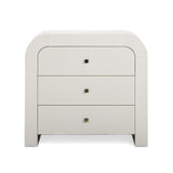 TOV Hump White Arched 3-Drawer Chest