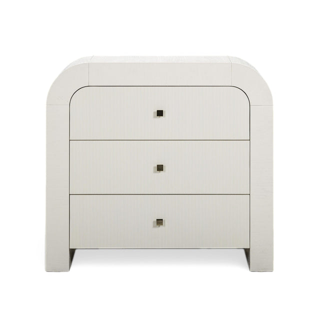TOV Hump White Arched 3-Drawer Chest