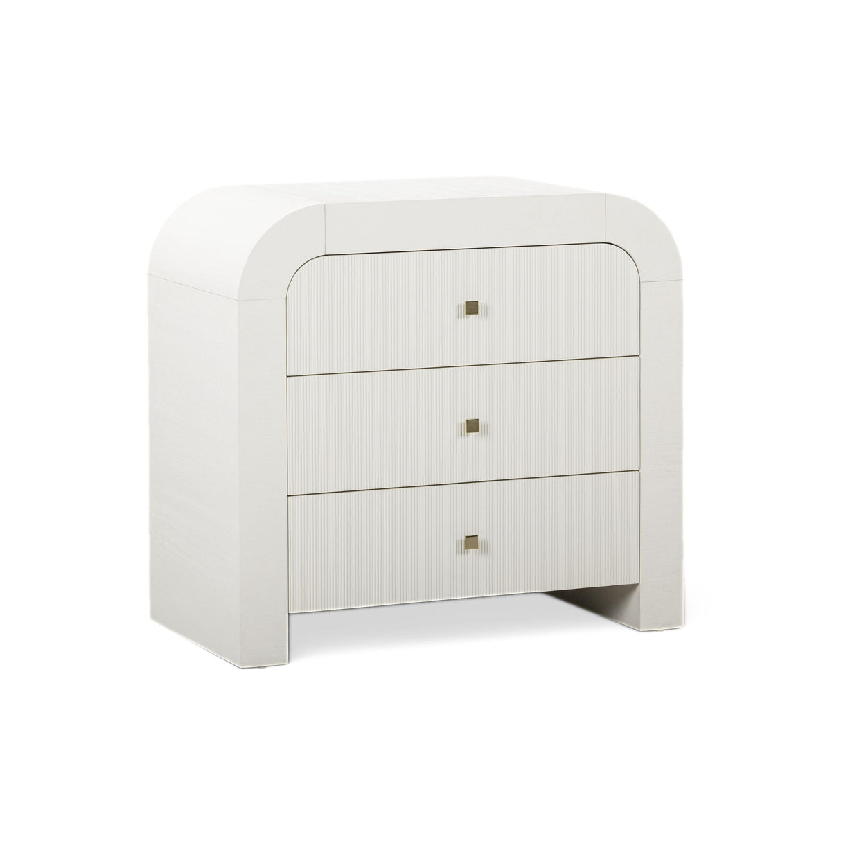 TOV Hump White Arched 3-Drawer Chest