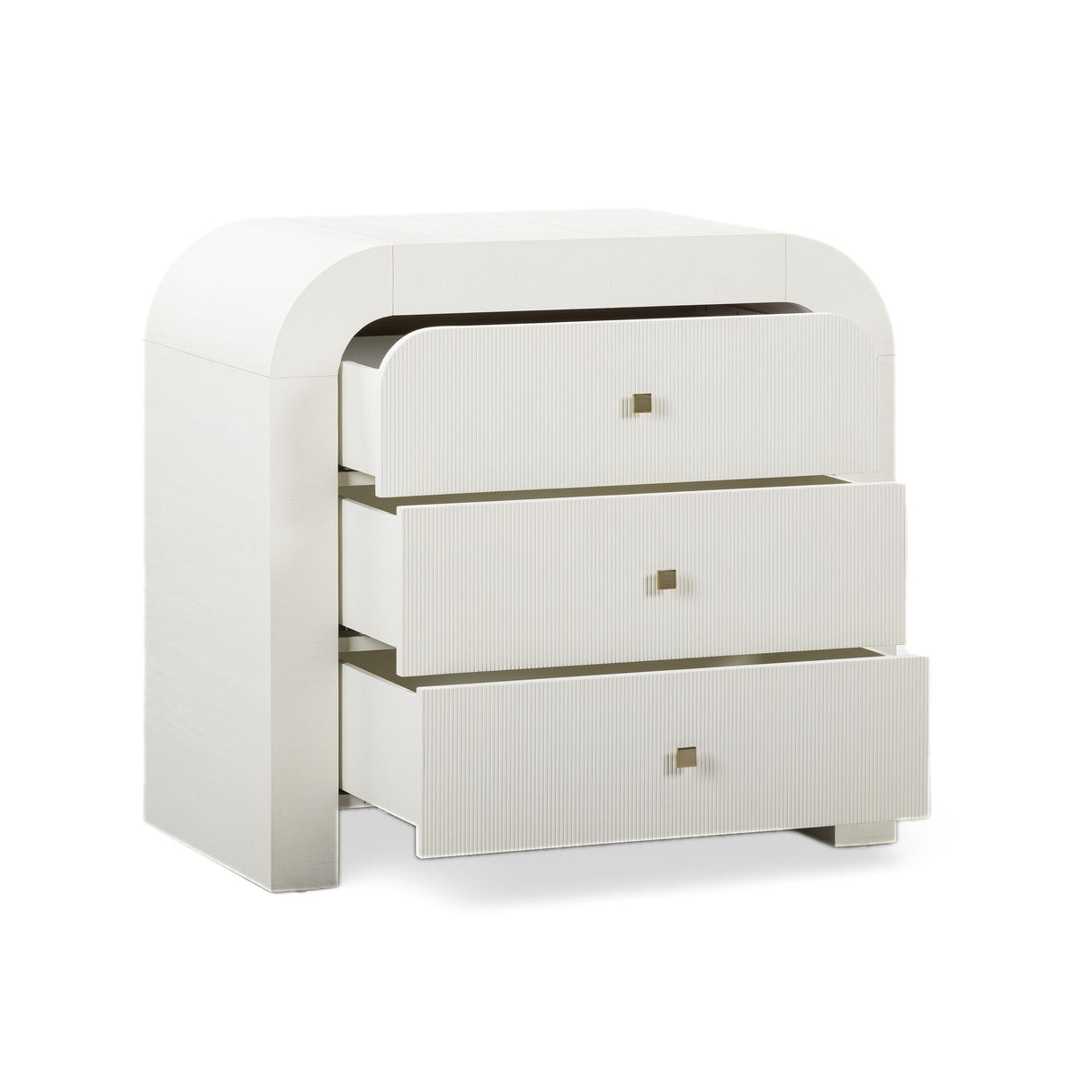 TOV Hump White Arched 3-Drawer Chest