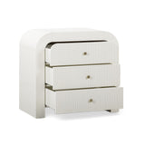 TOV Hump White Arched 3-Drawer Chest