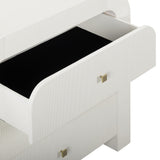 TOV Hump White Arched 3-Drawer Chest