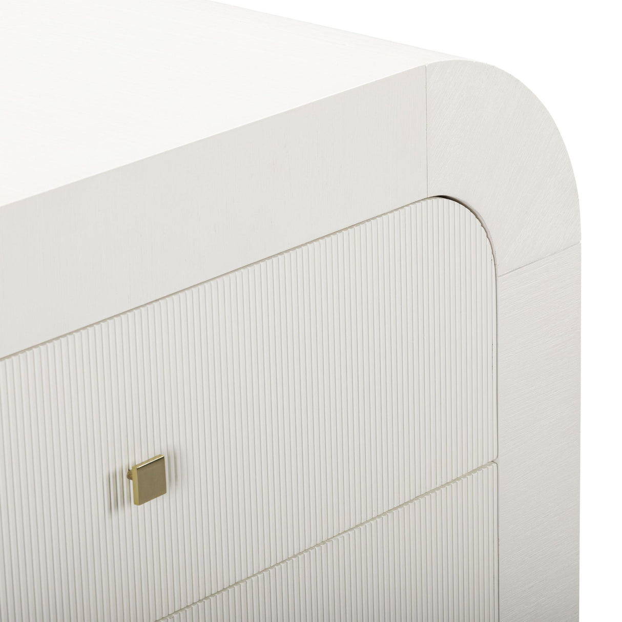 TOV Hump White Arched 3-Drawer Chest