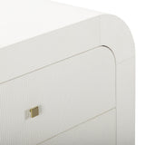 TOV Hump White Arched 3-Drawer Chest