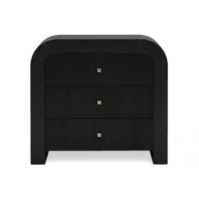 TOV Hump Black Arched 3-Drawer Chest