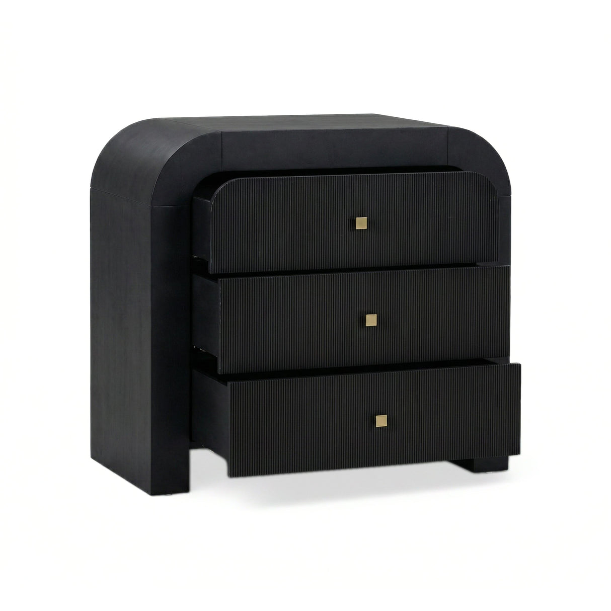 TOV Hump Black Arched 3-Drawer Chest
