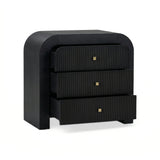 TOV Hump Black Arched 3-Drawer Chest