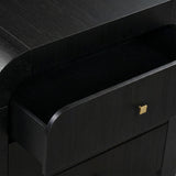 TOV Hump Black Arched 3-Drawer Chest