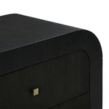 TOV Hump Black Arched 3-Drawer Chest