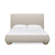 TOV Rayne Cream Textured Fabric Queen Bed