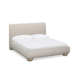 TOV Rayne Cream Textured Fabric Queen Bed