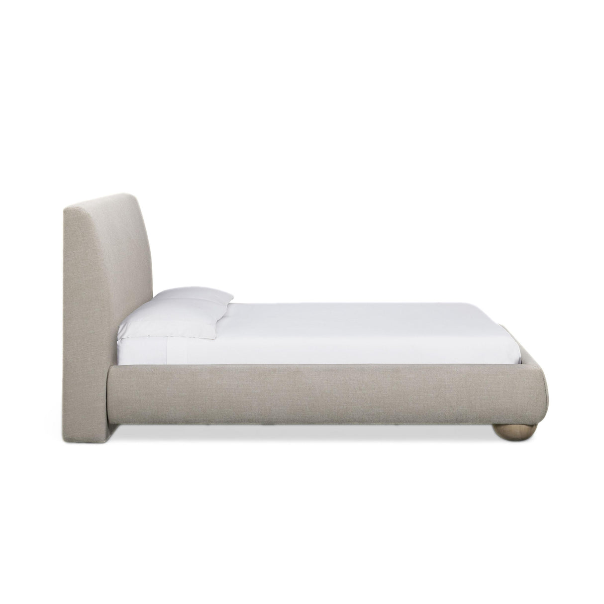 TOV Rayne Cream Textured Fabric Queen Bed