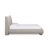 TOV Rayne Cream Textured Fabric Queen Bed