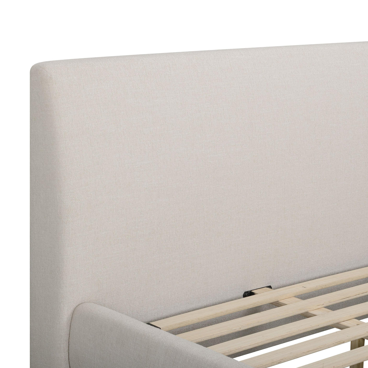 TOV Rayne Cream Textured Fabric Queen Bed