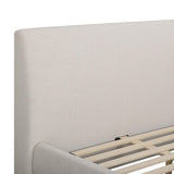 TOV Rayne Cream Textured Fabric Queen Bed