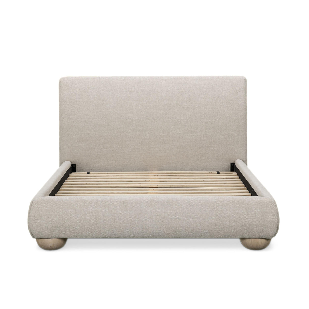 TOV Rayne Cream Textured Fabric Queen Bed