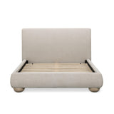 TOV Rayne Cream Textured Fabric Queen Bed