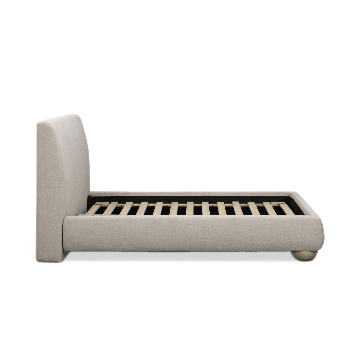 TOV Rayne Cream Textured Fabric Queen Bed