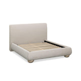 TOV Rayne Cream Textured Fabric Queen Bed